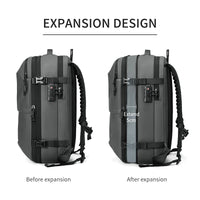 Men Travel Backpack Vacuum Compression 17 Inch Laptop Backpack Business Large Capacity School Backpack Expanded Hiking Backpack