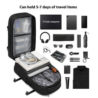 Vacuum Expandable Trolley Backpack Large Capacity Scalable Business Trip